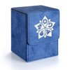 ULTRGEE Deck Box for MTG, MTG Deck Box Fits 110 Single Sleeved Commander Cards, Trading Card Storage Case with 2 Dividers - Denim