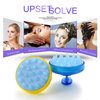 Vtrem Scalp Massage Brush Dandruff 2 Pack Wet and Dry Shampoo Brush Scalp Massager with Soft Silicone Rubber Hair Brush Shower for Women, Men, Pet (Blue & Yellow)