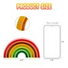 MCGMITT Rainbow Stacker Toy, Silicone Rainbow Stacking Toy, Rainbow Building Blocks, Kids and Toddler Stacking Toy, Rainbow Decor Toys, Helps Kids Develop Hand-Eye Coordination, 5 Layers