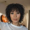 Fancy Hair Short Curly Wig with Bangs Glueless BeBe Curly Wigs Synthetic Afro Kinky Curly Wig for Black Women Men