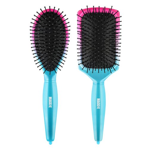 Hair Brushes Wet & Dry Detangling Hair Brush for Women Men, Detangling Hairbrush Glides Through Tangles For All Hair Types (Gradient Blue Red)