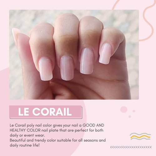 Makartt Poly Nail Gel Natural Pink 50ML Gel Builder for Nail Extension Nail Strengthener Beauty Gift Trendy Nail Art Design for 3D Gel Nail Molder Salon Supplies Nail Art Easy DIY at Home