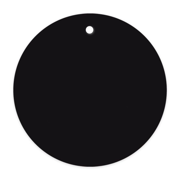 Andaz Press Blank Circle Gift Tags, Black, 24-Pack