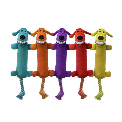 Multipet Loofa Launcher Dog Toy 12" (Assorted Color, 1 Pack)