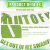 Get Out of My Swamp Banner, Swamp Decorations Pre-Assembled Housewarming Party Decorations Glittering Green Banner Gifts for Theme Birthday Party Supplies