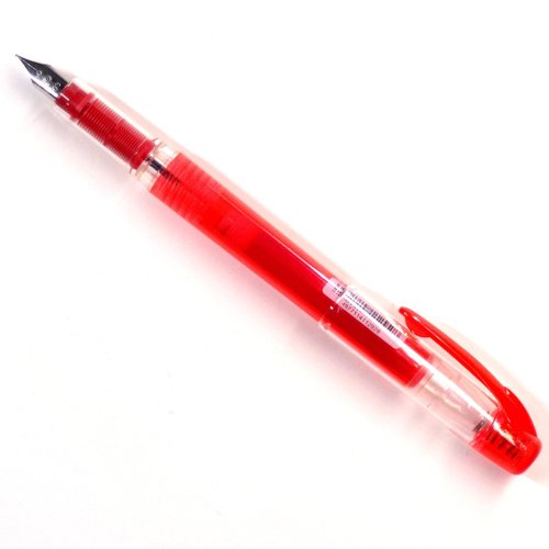 Platinum Fountain Pen, New Preppy, Fine Nib, Red(PSQ-300#11) + Ink Cartridges SPN-100A#11 (Red) Set (Japan Import) [Komainu-Dou Original Package]