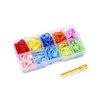SUZUYO Stitch Markers 10 Colors Knitting Crochet Locking 120/160Pcs Stitch Needle Clip Counter with 3 Plastic Needle Randomly (Multicolor-120 pcs)