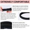 SUTHIA Black Hair Ties for Thick Hair 120 Pack, Nylon Hair Ties No Damage Hair Ties Bulk Hair Ties Thick Hair Elastic Hair Ties Ouchless Hair Ties for Women Cloth Ponytail Holders Fabric Hair Bands