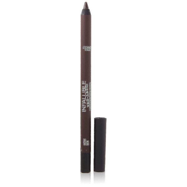 L'Oreal Paris Makeup Infallible Pro-Last Pencil Eyeliner, Waterproof and Smudge-Resistant, Glides on Easily to Create any Look, Brown, 0.042 oz.