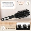 Kertiberif Round Brush for Blow Drying 2PCS, Boar Bristle Round Hair Brush, Thermal Ceramic & Ionic Tech Round Barrel Brush for Styling, Curling and Straightening & Add Volume (1.7 Inch)