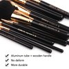 Z'OREYA Premium Travel makeup brush set 12 pieces essential Cosmetic tools Synthetic Hair Foundation Powder Eye Cosmetic brushes With Black Holder