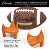 Champion Sports Double Rubber Construction Football Sidewinder Kicking Tee - Extra Elevation - High Visibility Orange - 2"