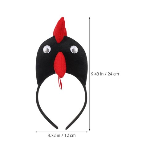 WRITWAA 3Pcs Chicken Hair Hoop, Easter Headbands Cartoon Rooster Hair Bands for Halloween Decorations, Animals Ears Headdress Cute Headbands for Cosplay Party