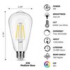 16 Pack LED Edison Bulbs 40W Equivalent, Not-dimmable 4 Watt LED Filament Bulb, 4000K Cool White ST19 Light Bulb, 450LM E26 Vintage LED Bulbs for Ceiling Light Fixtures