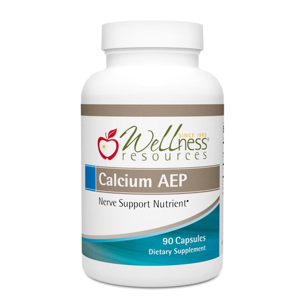Calcium AEP for Nerves, Cell Membranes (925mg Ca-2-AEP Per Capsule, 90 Capsules)