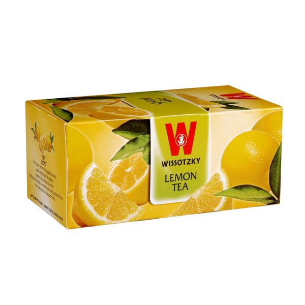 Wissotzky Bright Lemon Black Tea (6 Pack - 120 Tea Bags) | Zesty Lemon Tea Bags | Antioxidant Rich | Revitalizing Black Tea Bags