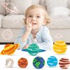 PlayDough Tools for Kid, Planets Theme Dough Set with 5 Color Doughs 8 Planets and a Rolling Pin, Best Art Toys Gift for Age 3+
