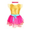 Chillife Princess Dress up for Girls 4-6, Dress up & Pretend Play with Wing Crown for Little Girls, Princess Costume Toy Gift Girl 3-6 Year for Birthday Christmas