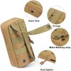 Gogoku 3 Pack Molle Pouch Combo Water Bottle Pouch Holder Tactical Molle Pouches Compact Utility Waist Bag Pack (Combo A:Khaki)