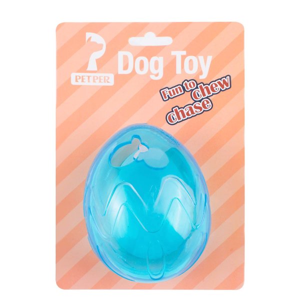 Petper CW-0011 Pet Cats & Dogs Treat Ball, Toy for Increases IQ Interactive Food Dispensing Ball, TPR Chew Ball, Blue