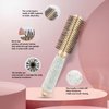 Round Hair Brush with Bling Crystal Detangle Removing Tangles, Knots,Hair Comb For All Hair Types (White)