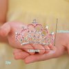 JWICOS Princess Small Crystal Comb Mini Crystal Hair Comb Headband for Girls Rhinestone Comb Hair Accessories for Birthday Party Halloween Christmas (Pink)