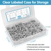 SATANTECH 500pcs Pop Rivets Assortment Kit,14 SAE Sizes Aluminum Rivets (3/32" 1/8" 5/32" 3/16" 1/4"), Assorted Blind Rivets with Reinfored Divider & Labeled Case