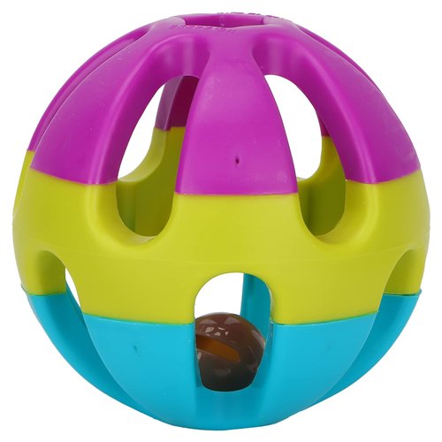 Cat Toy Ball with Bell,Cat Plastic Jingle Balls Pet Toy Cat Bell Ball Pounce Chase Rattle Toy for Cats Kitten Plastic Cat Toys Jingle Balls Pounce Chase Rattle Ball Toys