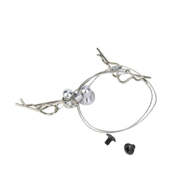 V GEBY Car Body Shell Clip Pins, Shell Body Clip Rope Car Shell Clips for 1/10 RC Car(Silver)