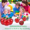 DOERDO 6pcs Plastic Bobbing Apples Filled Bobbing Apple Containers for Creative Party Favors and Festive Decorations, 3.9"x3.5"