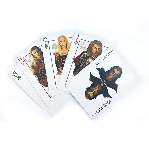 Decks of Lore: Elven Edition Standard 52 + 2 Joker Playing Card Deck | Custom Artwork for Kids & Adults | Elven Mythology & Folklore Poker Cards