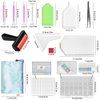 Complete 5D Diamond Painting Kit Tool, Tomorotec Diamond Painting Accessories, Light Drill Pens, Fix Tools Aligning Repair, Painting Roller, Storage Box, Plastic Tray Kits for DIY Craft