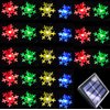 Inngree Solar Christmas Fairy String Lights 20 ft 30 LED 8 Modes Solar Snowflake Outdoor Waterproof Powered String Lights for Garden Patio Yard Home Christmas Tree Parties(Multicolor)