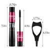 Apooliy Waterproof Mascara with Eyelash Drawing Aid Set, Mascara Volume and Length,Curling Lashes, Smudge-Proof, Non-Sticky, Quick Drying Mascara, Black