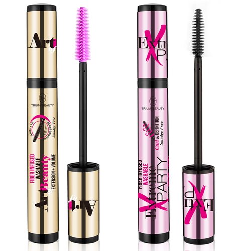 TF TRIUMFBEAUTY Washable Mascara Makeup,Black,Mascara Volume and Length Eye Makeup,Curling,No Clumping,Smudgeproof,Pack of 2