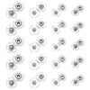 FINGERINSPIRE 40 PCS Clear Sew-On Snaps Buttons 4 Sizes Decorative Stainless Steel Snap Button with Hole Reusable Metal Snaps Fasteners Press Studs Buttons Plastic Embellishment for DIY Decoration