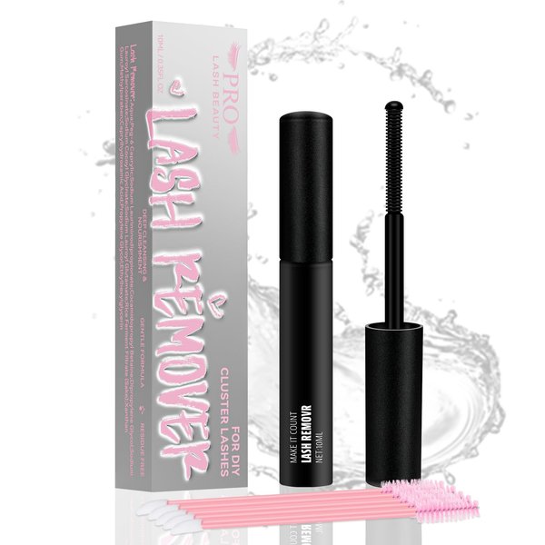 Lash Remover For Lash Extensions 10ml Eyelash Extension Remover Lash Extension Remover ，Easy Removal Of Cluster Lashes,Non-Irritating Gentle Soothing Self-Use Oil