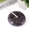 Yoption Amethyst Ashtray, Resin with Tumbled Chip Stones Ashtray, Crystal Ashtray for Living Room Ashtray Holder Decor Tray, Home Office Tabletop Decoration,Gift Ashtray