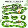 MSKOLER 144 Pieces Dinosaur Toys Car Race Tracks Sets for Kids 3 4 5 6 7 8 Years Old - Flexible Tracks Playset with Kids Dinosaur, Electronic Toy Cars for Boys, Birthday Gifts for Toys Toddlers 3-5