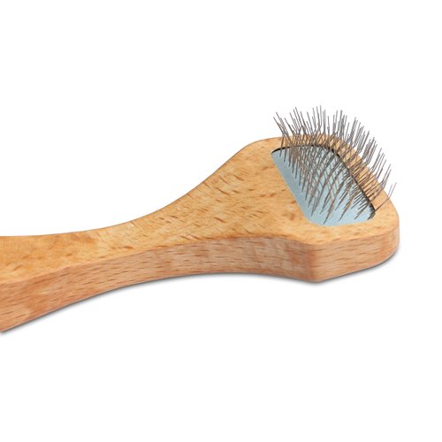 Mars Professional Tangle and Dematting Undercoat Cat and Dog Slicker Grooming Brush, Stainless Steel Pins, Made in Germany