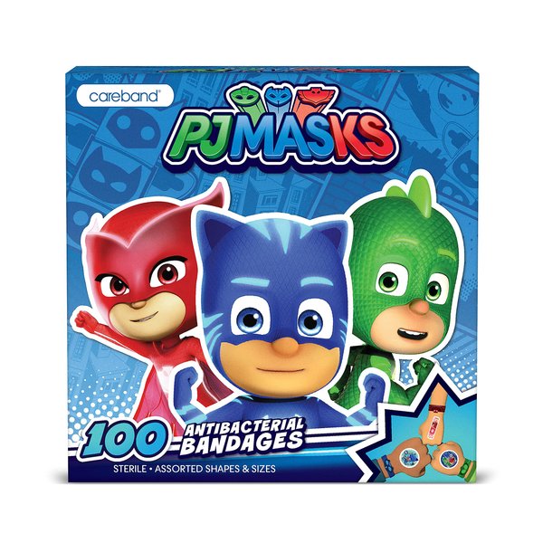 PJ Masks Kids Bandages, 100 ct | Adhesive Bandages for Minor Cuts, Scrapes, Burns. Easter Basket Stuffers for Kids & Toddlers