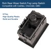 Rich Rear Wiper Switch Fog Lamp Switch Compatible with Cadillac Escalade/Chevy Suburban1500 2500/GMC Yukon - Replaces 15061682 15143158 CBS-1437