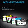 Smart Ink Remanufactured Ink Cartridge Replacement for Epson 822XL 822 XL T822XL to use with WF-3820 WF-4820 WF-4830 WF-4834 Workforce Pro Printers (BK & C/M/Y, 4 Combo Pack)