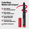 Revlon ColorStay Matte Lite Crayon Lipstick with Built-in Sharpener, Smudge-proof, Water-Resistant Non-Drying Lipcolor, 004 Take Flight, 0.049 oz