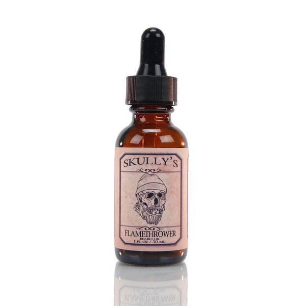 Skully's Beard Oil: Beard Oil 1 oz. - Flamethrower - Cinnamon & Clove Scented - Beard oil for Men - Promotes Beard Growth, Softens, Moisturizes