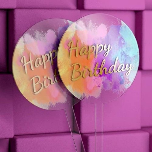UNIQOOO 20 Pack 5 inch Round Acrylic Cake Toppers, Clear Blank Circle DIY Birthday Cake Topper, for Wedding, Engagement, Nuptial, Birthday Party, Graduation, Anniversary Cake Decorations