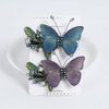 JKQBUX Edge Clip Retro embroidered butterfly hairpin Super fairy Hair Accessorie Hair Pins Duck Billed Hair Clips for Women Girls Party Wedding 2PC