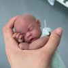 Mire & Mire 7" Boy Reborn Baby Dolls Silicone Full Body Soft Mini Realistic Newborn Baby Dolls Real Life Tiny Baby Doll with Feeding Accessories（Green）