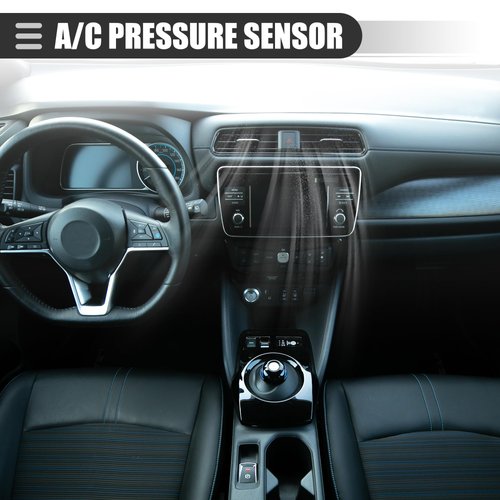 Motoforti A/C Pressure Transducer Valve, Pressure Sensor Switch, for Mercedes-Benz C300 2008-2020, Metal, NO.2205420118, Black