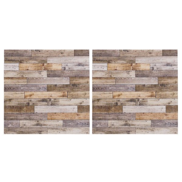 MECCANIXITY Dollhouse Floorboards 4 x 4 Inch Gray Rectangle Dollhouse Wallpaper and Flooring for Dollhouse Accessories 2 Pcs